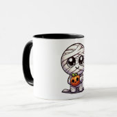 Schattige Halloween pompoen/mummie  Mok (Voorkant links)