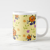 Schattige Halloween pompoen naadloos patroon Grote Koffiekop (Rechts)