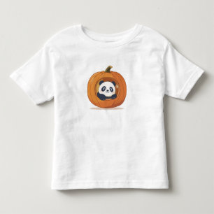Schattige Halloween Pompoen Panda Kinder Shirts
