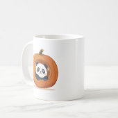 Schattige Halloween Pompoen Panda Koffiemok (Voorkant links)