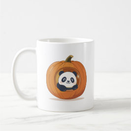Schattige Halloween Pompoen Panda Koffiemok