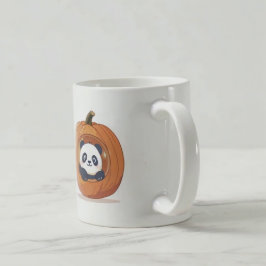 Schattige Halloween Pompoen Panda Koffiemok