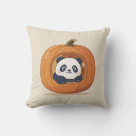 Schattige Halloween Pompoen Panda Kussen