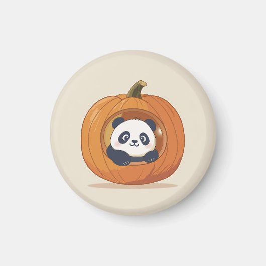 Schattige Halloween Pompoen Panda Magneet (Voorkant)