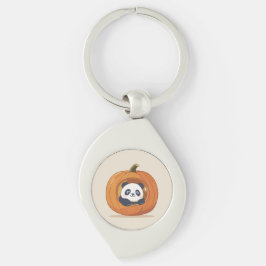 Schattige Halloween Pompoen Panda Sleutelhanger