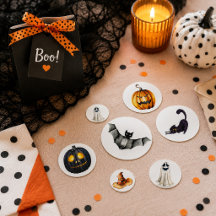 Schattige Halloween Pompoenen Vleermuizen Geesten