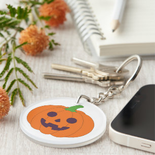 Schattige Halloween Pompoenen & Zwarte Katten Patr Sleutelhanger