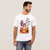 Schattige Halloween pop-uil T-shirt (Voorkant volledig)