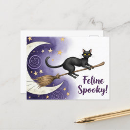 Schattige Halloween-prentbriefkaart Briefkaart