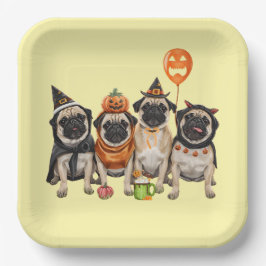 Schattige Halloween Pug Papieren Bord – Grappige S