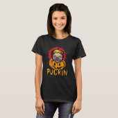 Schattige Halloween Pug Pompoen Pugkin T-shirt (Voorkant volledig)