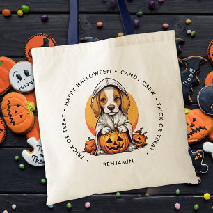 Schattige Halloween Puppy Hondenliefhebber Geperso Tote Bag