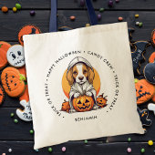 Schattige Halloween Puppy Hondenliefhebber Geperso Tote Bag