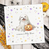 Schattige Halloween Puppy Little Boo Baby shower Servet
