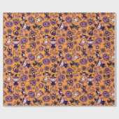 Schattige Halloween retro patroon. Fijne Halloween Cadeaupapier (Vlak)