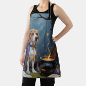 Schattige Halloween-schildering van een Beagle-hon Schort (Insitu)
