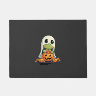 Schattige Halloween Schildpad Geest met Snoep (5) Deurmat