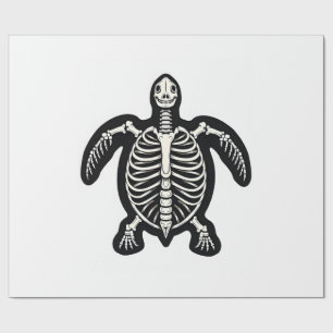 Schattige Halloween Schildpad Skelet Schildpad Fos Cadeaupapier