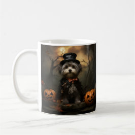 Schattige Halloween Shorkie koffie mok