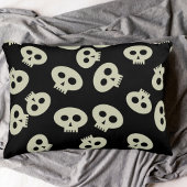 Schattige Halloween Skull Pattern Zwart Decoratief Kussen
