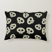 Schattige Halloween Skull Pattern Zwart Decoratief Kussen (Achterkant)