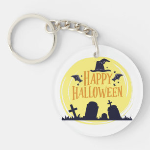 Schattige Halloween-sleutelhangers Geesten, Pompoe Sleutelhanger