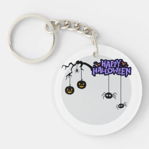 Schattige Halloween-sleutelhangers Geesten, Pompoe Sleutelhanger