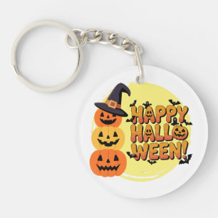 Schattige Halloween-sleutelhangers Geesten, Pompoe Sleutelhanger