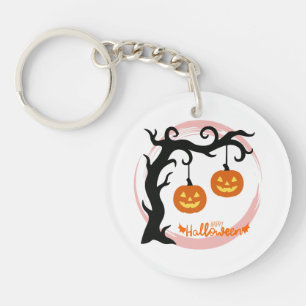 Schattige Halloween-sleutelhangers Geesten, Pompoe Sleutelhanger