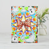 Schattige Halloween Snoep Mais Kaart (Staand voorkant)