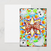 Schattige Halloween Snoep Mais Kaart (Voorkant / Achterkant)