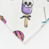 Schattige Halloween Snoep Treats Pattern Fleece Deken (Hoek)