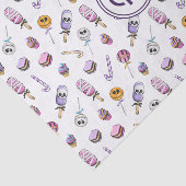 Schattige Halloween Snoep Treats Pattern Tissuepapier (Detail)