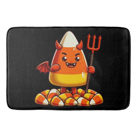 Schattige Halloween snoepmaismonster Badmat (Voorkant)