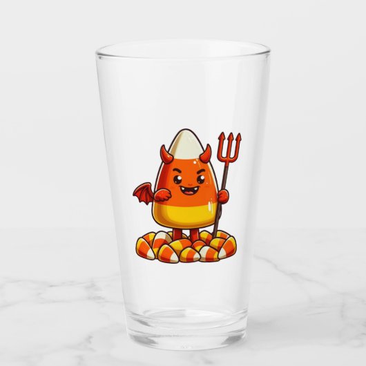 Schattige Halloween snoepmaismonster Glas (Voorkant)