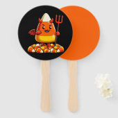 Schattige Halloween snoepmaismonster Handwaaier (Voorkant en achterkant)