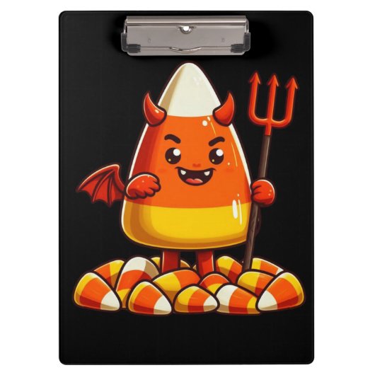 Schattige Halloween snoepmaismonster Klembord (Voorkant)