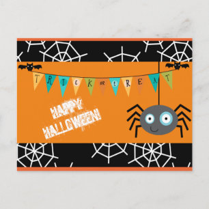 Schattige Halloween spin Briefkaart