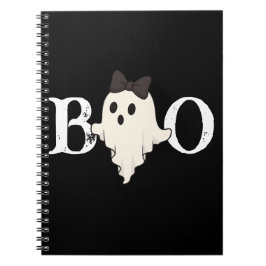 Schattige Halloween Spiral Notitieboek - "Boo" Gho