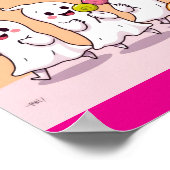 Schattige Halloween-spoken met Snoep Poster (Hoek)