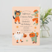 Schattige Halloween Spooktacular Costume Verjaarda Kaart (Staand voorkant)