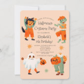 Schattige Halloween Spooktacular Costume Verjaarda Kaart (Voorkant)