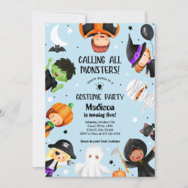 Schattige Halloween Spooktacular Costume Verjaarda Kaart