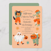 Schattige Halloween Spooktacular Costume Verjaarda Kaart