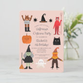 Schattige Halloween Spooktacular Costume Verjaarda Kaart (Staand voorkant)