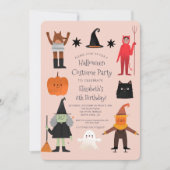 Schattige Halloween Spooktacular Costume Verjaarda Kaart (Voorkant)
