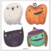 Schattige Halloween Spooky Collectie Sticker (Vel)