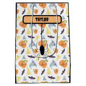 Schattige Halloween - Spooky Spider - Medium Gift  Medium Cadeauzakje (Achterkant)