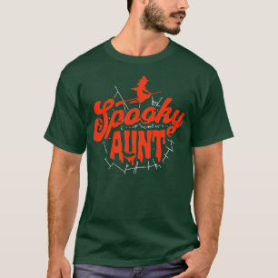 Schattige Halloween Spooky Tante Sinaasappel en Bl T-shirt
