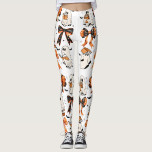 Schattige Halloween strikken geesten lezen Leggings